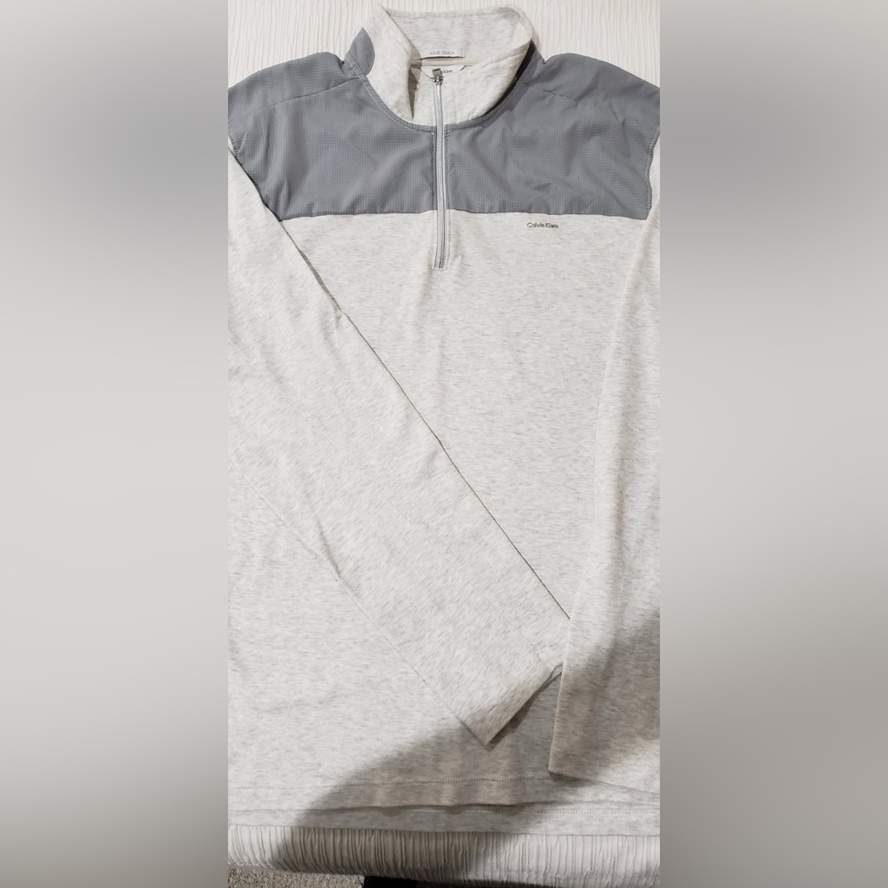 Calvin Klein half zip two tone grey men’s